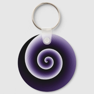 COOL Colourful Spiral Abstract Pattern Keychain