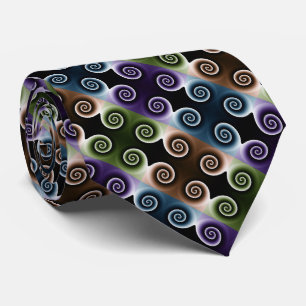 COOL Colourful Spiral Abstract Pattern Tie