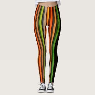 Cool Colourful Stripes Pop Art Retro Style Legging