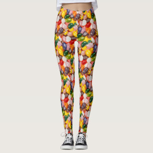 Cool colourful sweet Easter Jelly Beans Candy Leggings