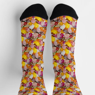 Cool colourful sweet Easter Jelly Beans Candy Socks