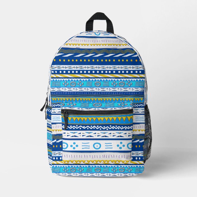 Cool Colourful Tribal Boho Style Print Cut Sew Bag (Front)