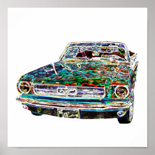 cool colours Car Poster