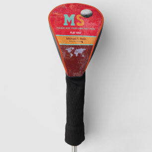 cool colours modern monogram golf head cover