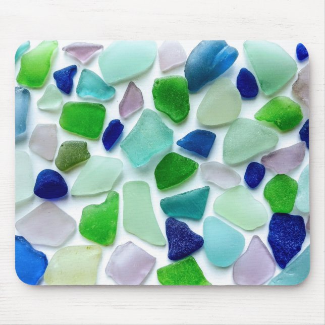 Cool Colours Sea Glass Mousepad (Front)