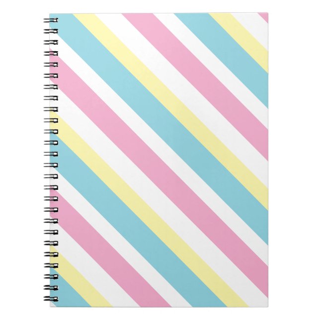 Cool Colours Stripes Pattern  Notebook (Front)