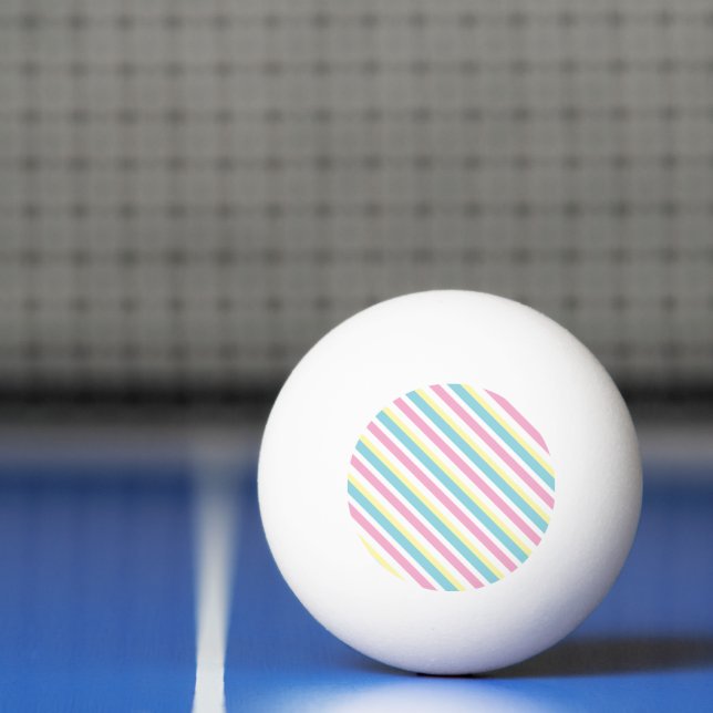 Cool Colours Stripes Pattern  Ping Pong Ball (Net)