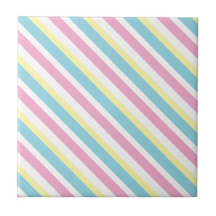 Cool Colours Stripes Pattern  Tile