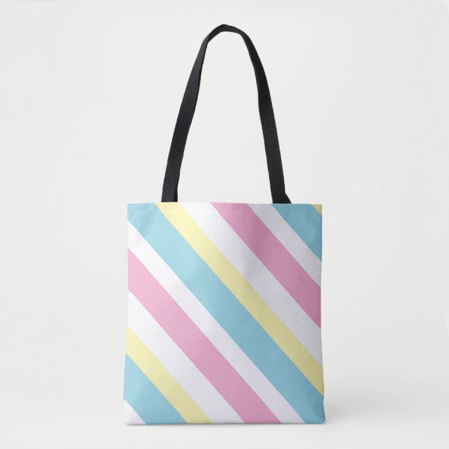Cool Colours Stripes Pattern  Tote Bag (Front)