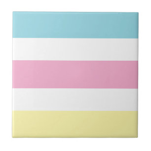 Cool Colours Stripes Tile