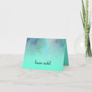 Cool Colours Thank You Note Note Card