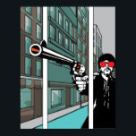 Cool Comic book pop art style optical illusion 3d Poster<br><div class="desc">Grab this cool 3d optical illusion poster if you love retro, comic books, movies and, pop art style. It has a 3d effect to be more awesome. It’s the best gift for a nerdy girlfriend a boyfriend or a friend who loves comic books, superheroes or super villains. This is my...</div>