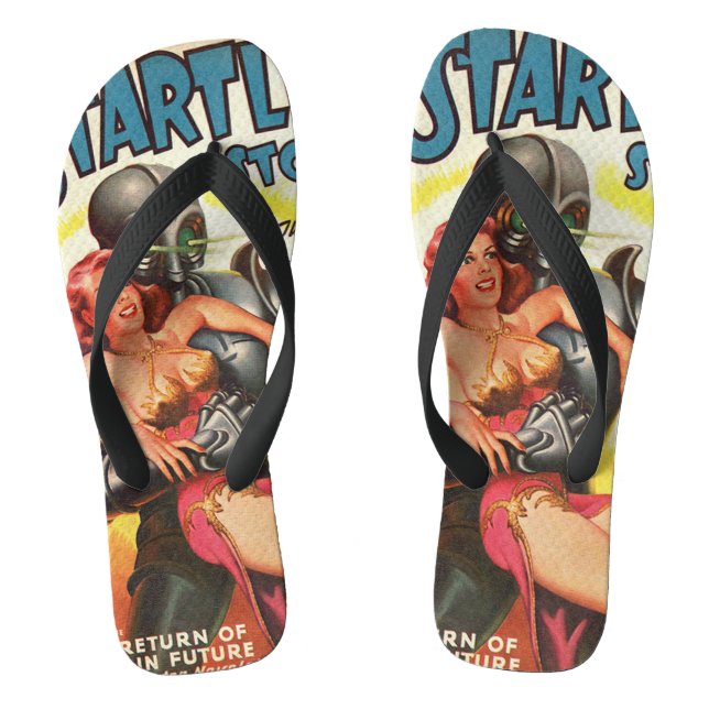 Cool comic pattern flip flops (Footbed)