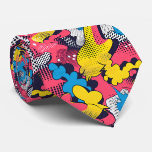 Cool comic pop tiled pattern  tie