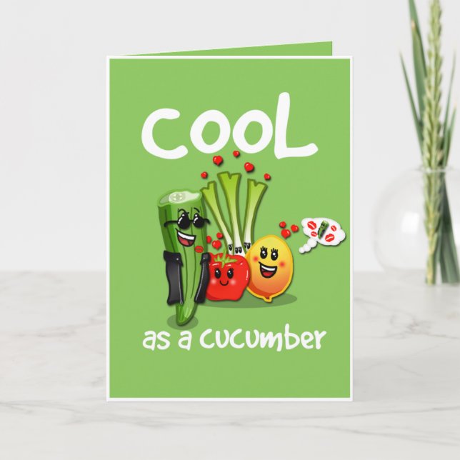 Cool comme carte de voeux de concombre (Devant)