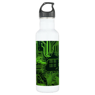 Cool Computer Circuit Board Green 710 Ml Water Bottle