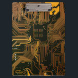 Cool Computer Circuit Board Orange Clipboard<br><div class="desc">Cool Computer Circuit Board - Orange This one is for the geek in all of us</div>
