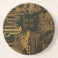 Cool Computer Circuit Board - Orange