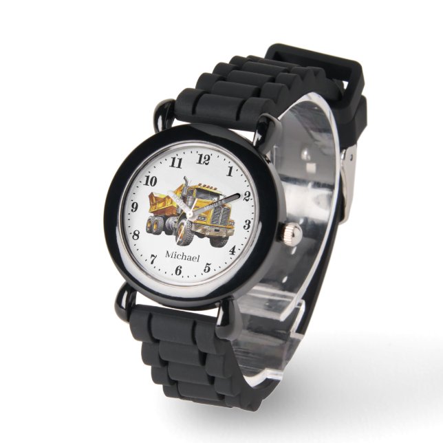 Cool construction dump truck add name watch (Angle)