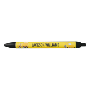 Cool Construction Vehicle Boy Custom Kids Black Ink Pen