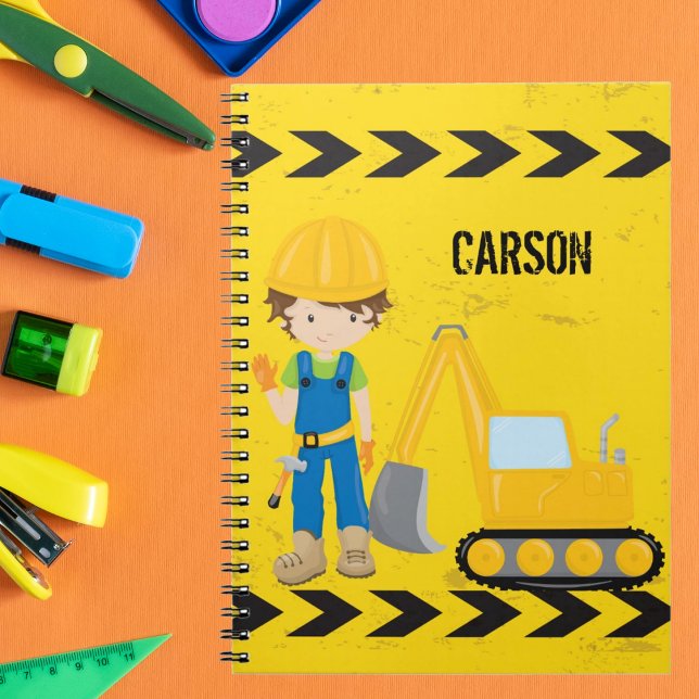 Cool Construction Vehicle Excavator Custom Kids Notebook (Creator Uploaded)