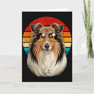 Cool cool sheltie mom dad gift vintage dog owners  card