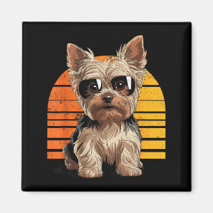 Cool cool yorkie mom dad gift vintage dog owners magnet