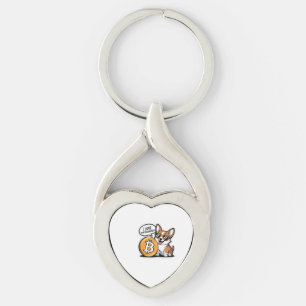 Cool Corgi Loves Cryptocurrency Keychain