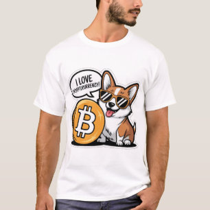 Cool Corgi Loves Cryptocurrency T-Shirt