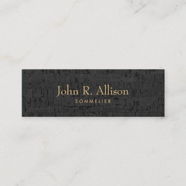Cool Cork  Sommelier Wine Expert Mini Business Card (Front)