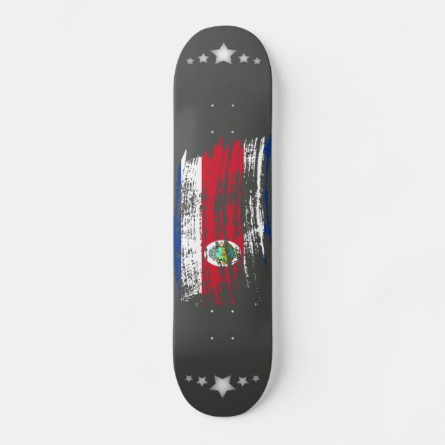 Cool Costa Rican flag design Skateboard (Front)