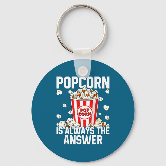 Cool Costume Popcorn Corn Pop Lover Keychain (Front)