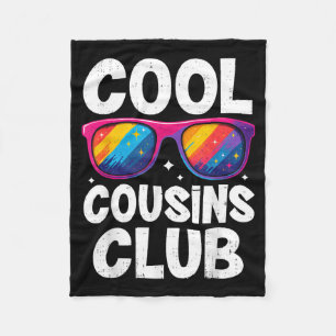 Cool Cousins Club Family Matching Funny Cousin Squ Fleece Blanket