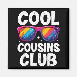 Cool Cousins Club Family Matching Funny Cousin Squ Magnet