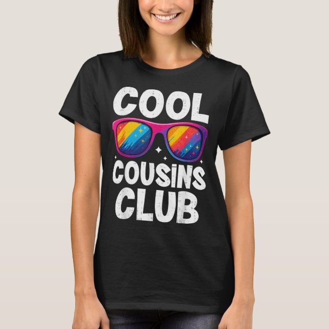 Cool Cousins Club Family Matching Funny Cousin Squ T-Shirt (Front)