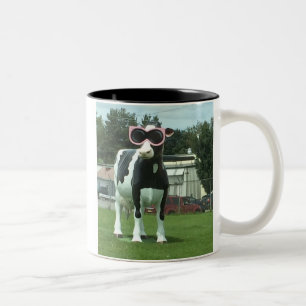cool cow 1 Two-Tone coffee mug