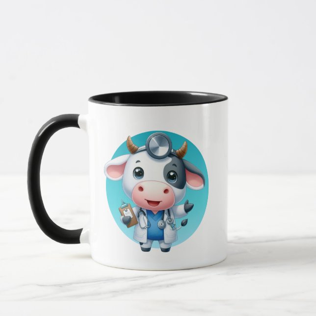 Cool cow Doctor add monogram Mug (Left)