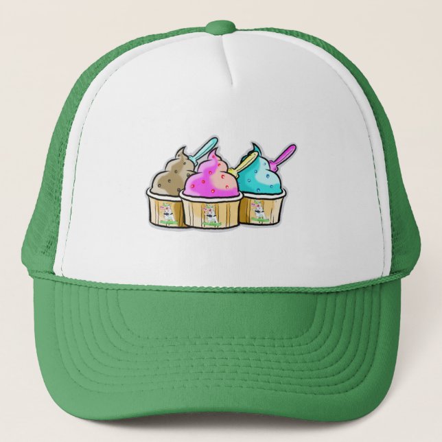 cool cow ice cream trucker hat (Front)