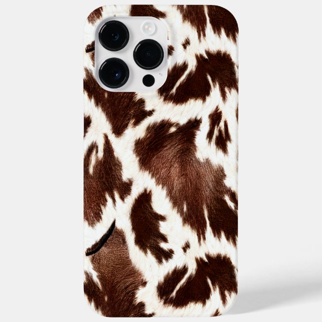 cool cow lovers pattern brown spots Case-Mate iPhone case (Back)