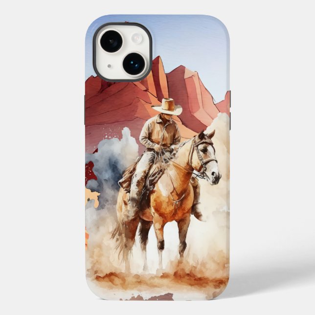 cool cowboy Western lovers  Case-Mate iPhone Case (Back)