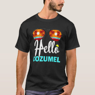 Cool Cozumel Mexico Island Summer Vacation Sunset T-Shirt