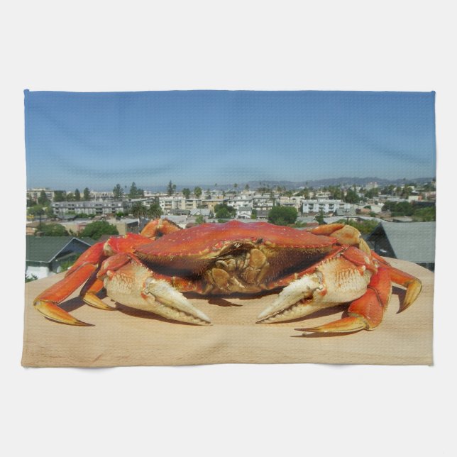 Cool Crab Kitchen Towel! Towel (Horizontal)