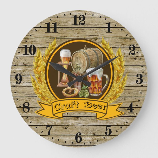cool craft beer bar large clock (Front)