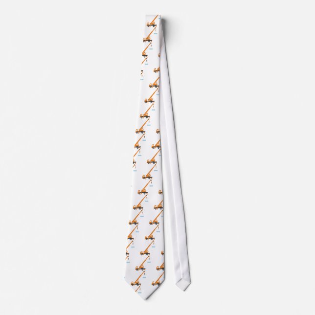 Cool Crane Boy Gift Idea Tie (Front)