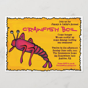 COOL CRAWFISH BOIL Party Invitation