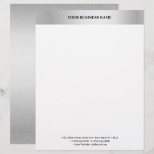 Cool Creative Metallic Silver Fancy Letterhead