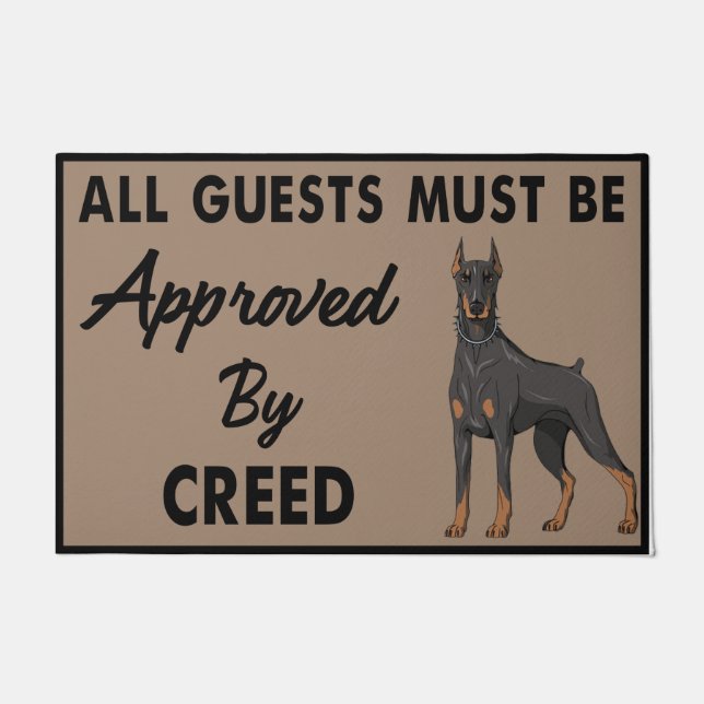 Cool Creed Dog Dooramt, Funny Quotes Rug (Front)
