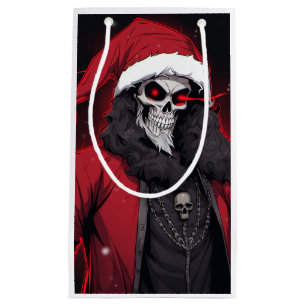 Cool Creepy Anime Cartoon Santa Skull Zombie Demon Small Gift Bag