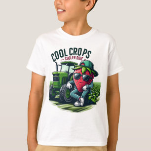 Cool Crops, Cooler Ride Funny Tractor T-Shirt