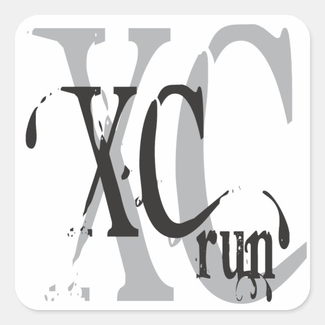 Cool Cross Country Running XC Stickers (Front)